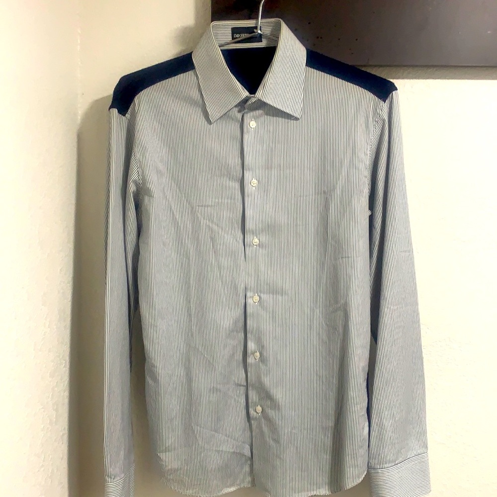 Emporio Armani Cotton Knit Button Front Shirt